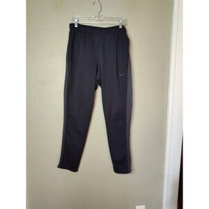 Nike therma-fit men's large sweatpants Black waffle knit warm baselayer Skiing